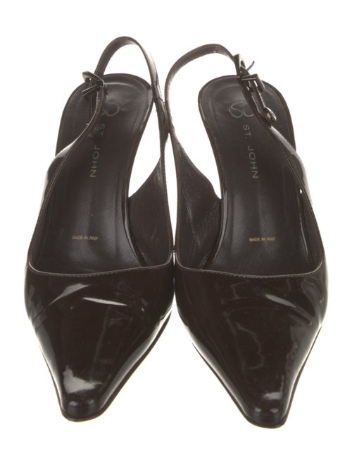 St. John Patent Leather Slingback Pumps