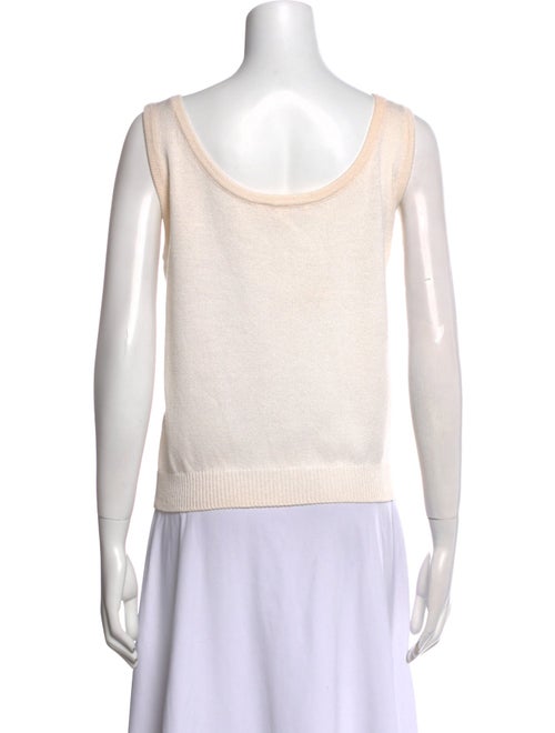 St. John Scoop Neck Sleeveless Top