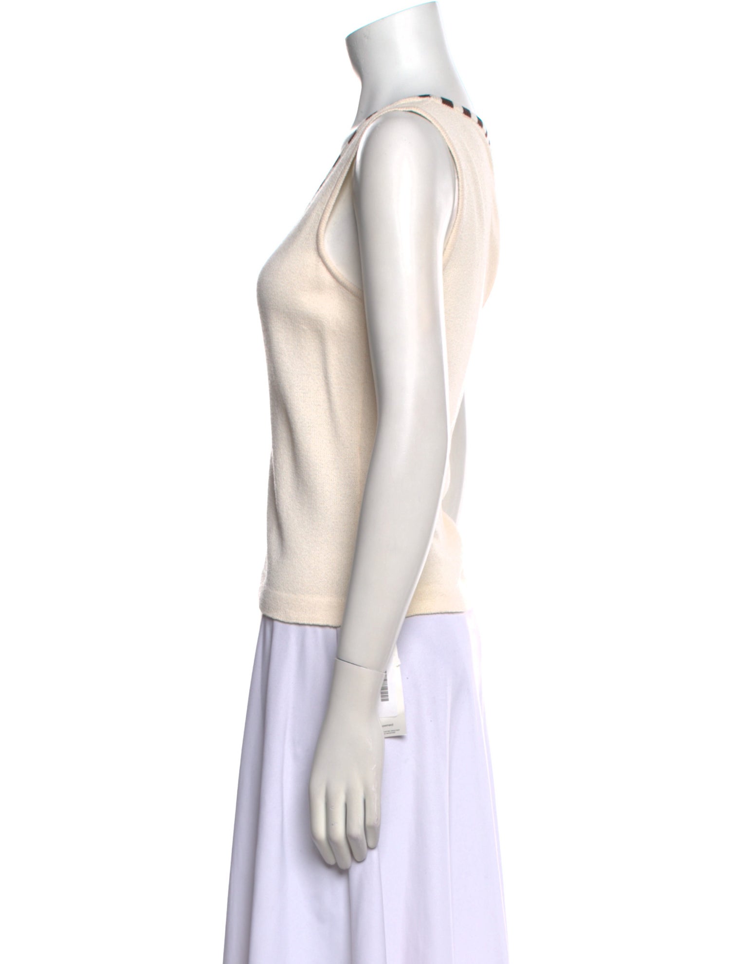 St. John Scoop Neck Sleeveless Top