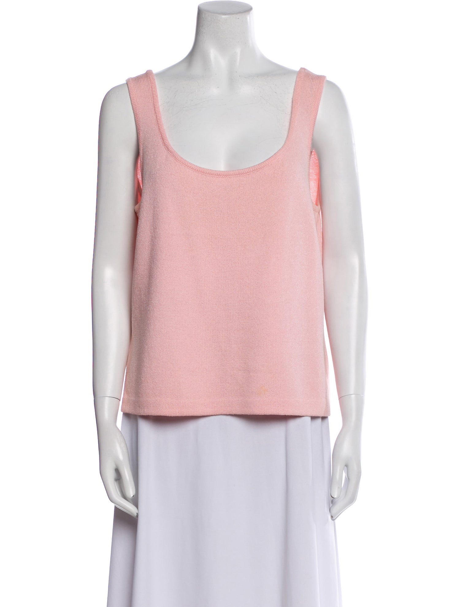 St. John Scoop Neck Sleeveless Top