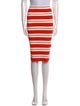 St. John Striped Knee-Length Skirt