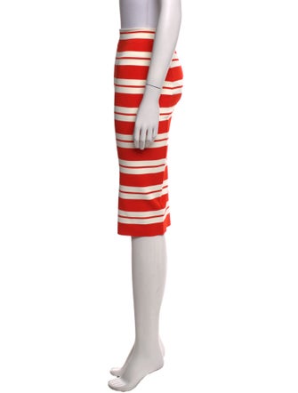 St. John Striped Knee-Length Skirt