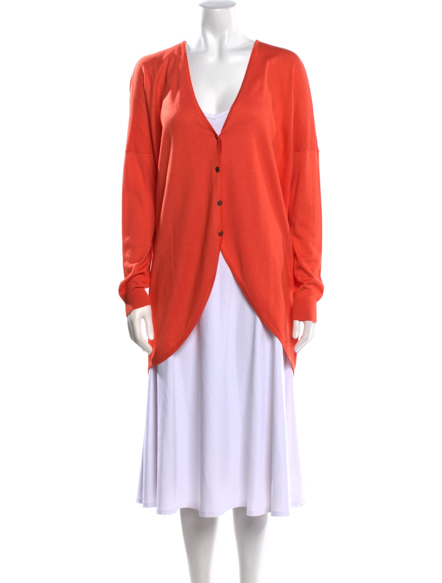 St. John Silk V-Neck Sweater