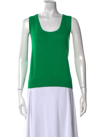St. John Wool Scoop Neck Top