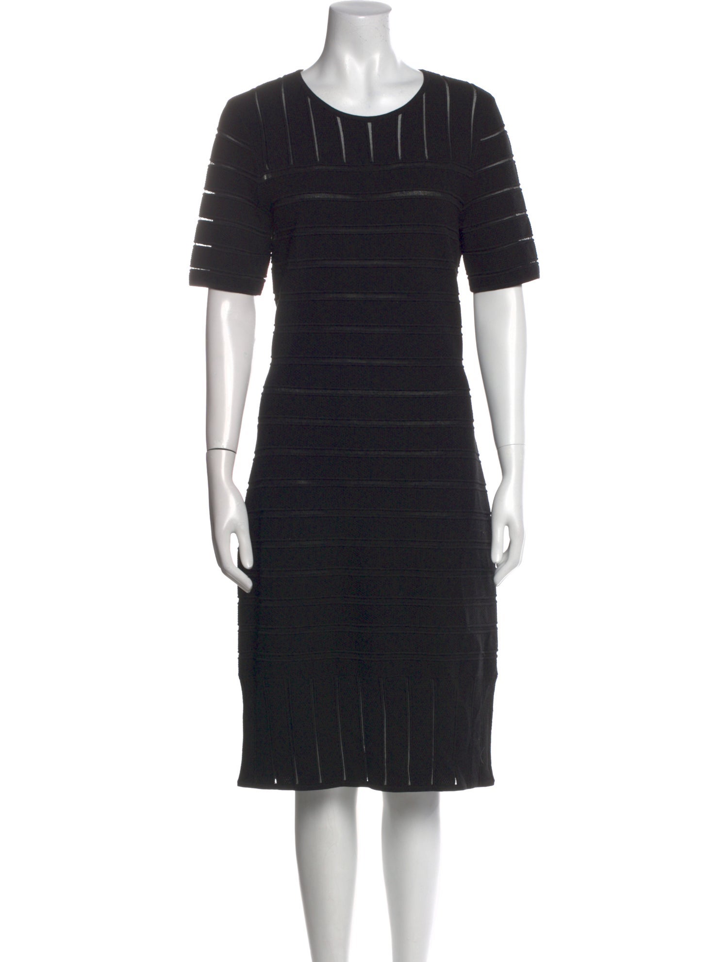 St. John Scoop Neck Midi Length Dress