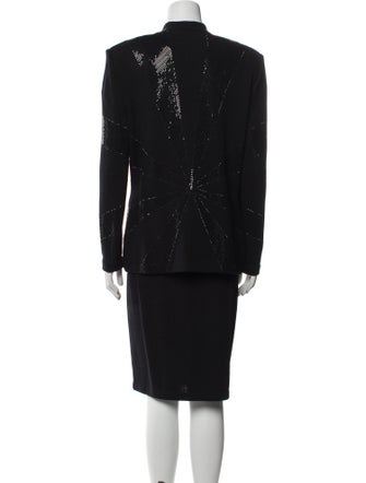 St. John Crystal Embellishments Skirt Set