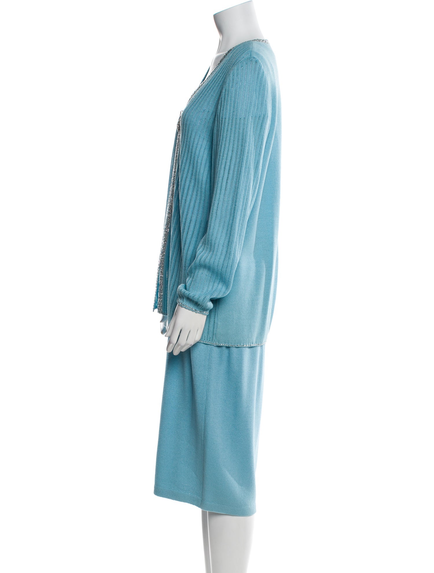 St. John Crystal Embellishments Skirt Set