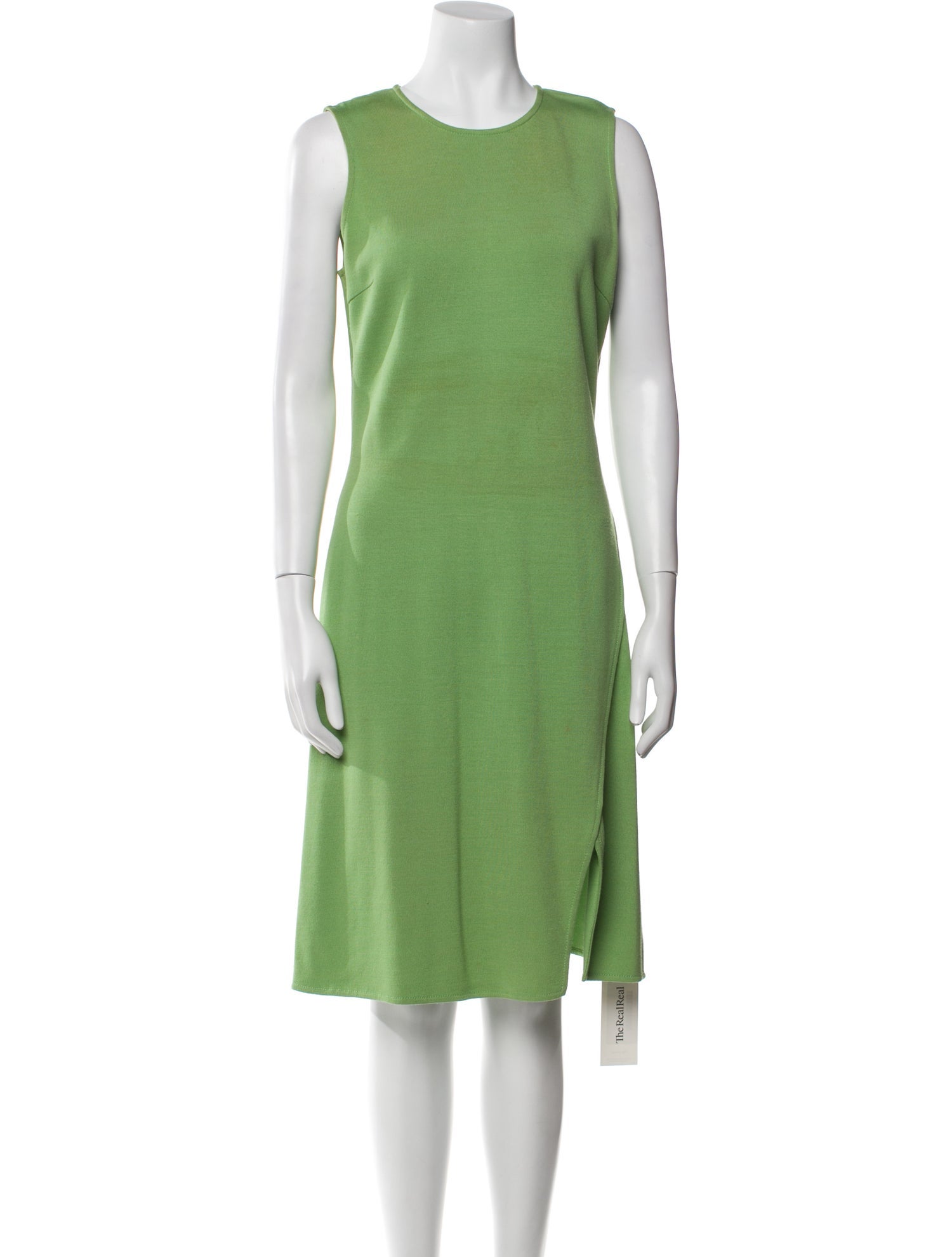 St. John Crew Neck Midi Length Dress