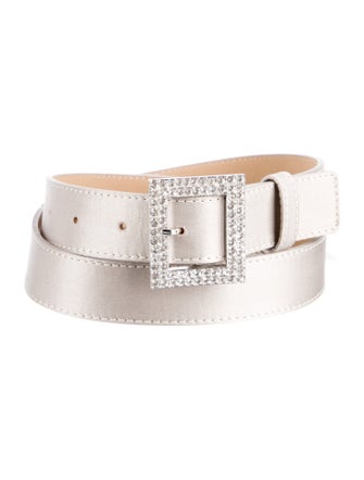 St. John Satin Crystal Embellishments Belt