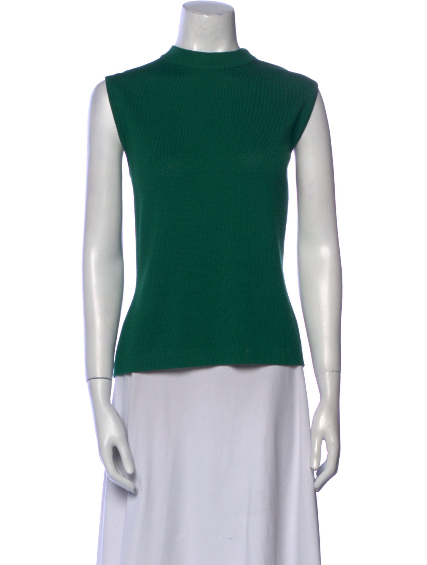 St. John Wool Mock Neck Top