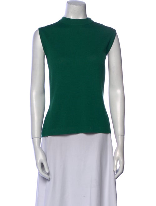 St. John Wool Mock Neck Top