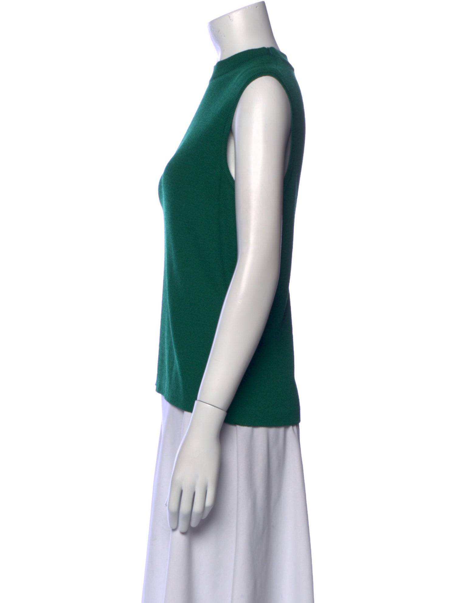 St. John Wool Mock Neck Top