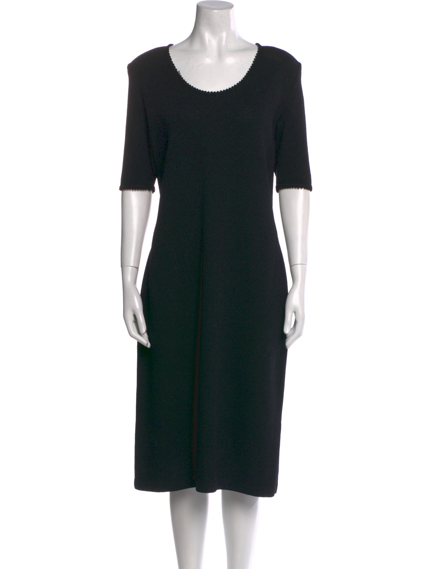 St. John Scoop Neck Midi Length Dress