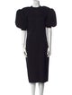 St. John Crew Neck Midi Length Dress