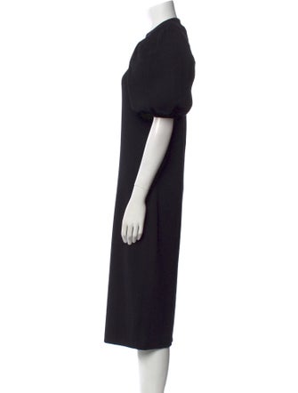 St. John Crew Neck Midi Length Dress