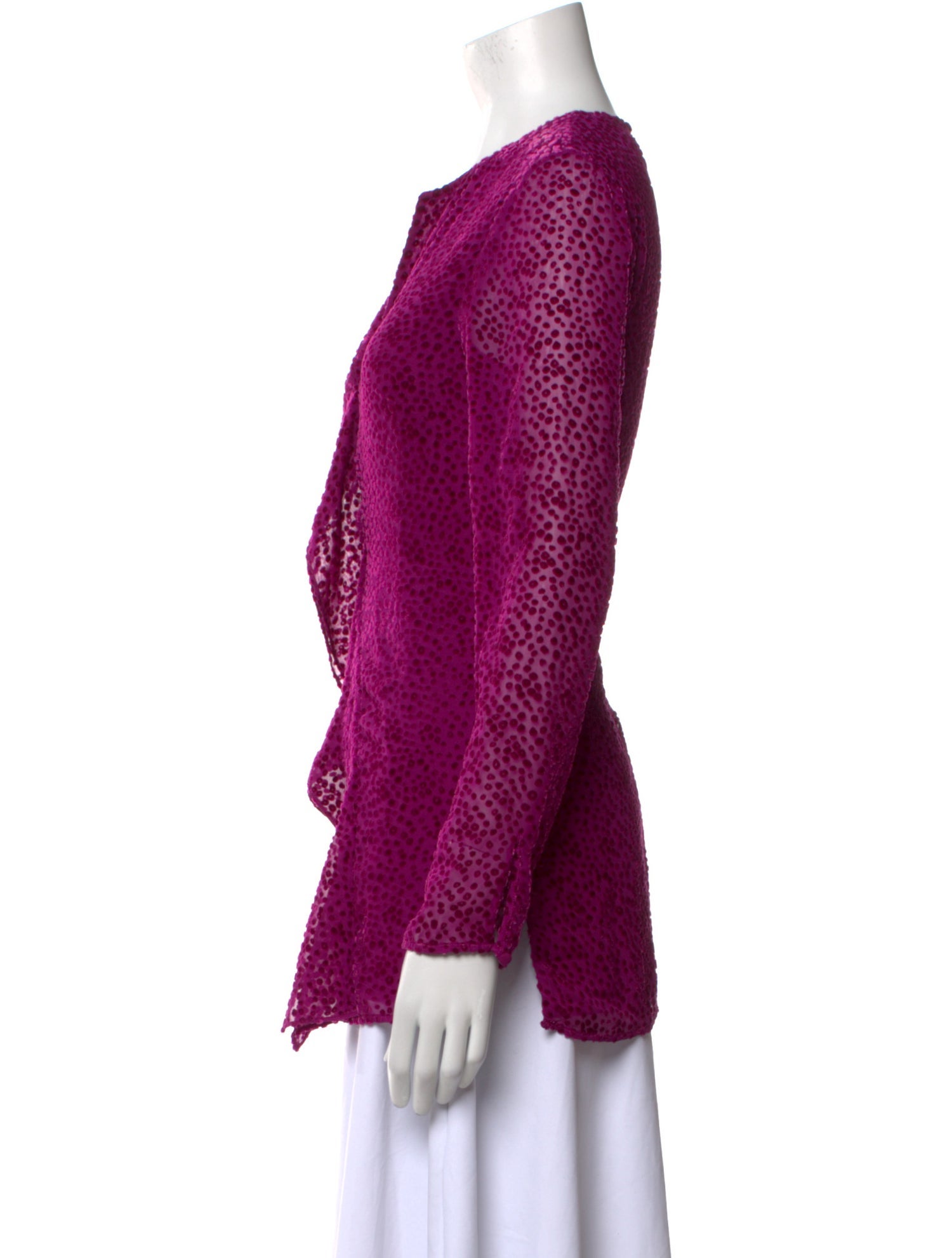 St. John Printed V-Neck Blouse