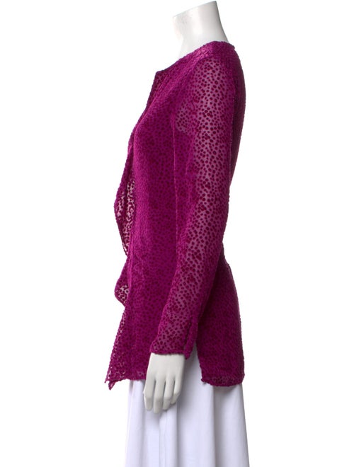 St. John Printed V-Neck Blouse