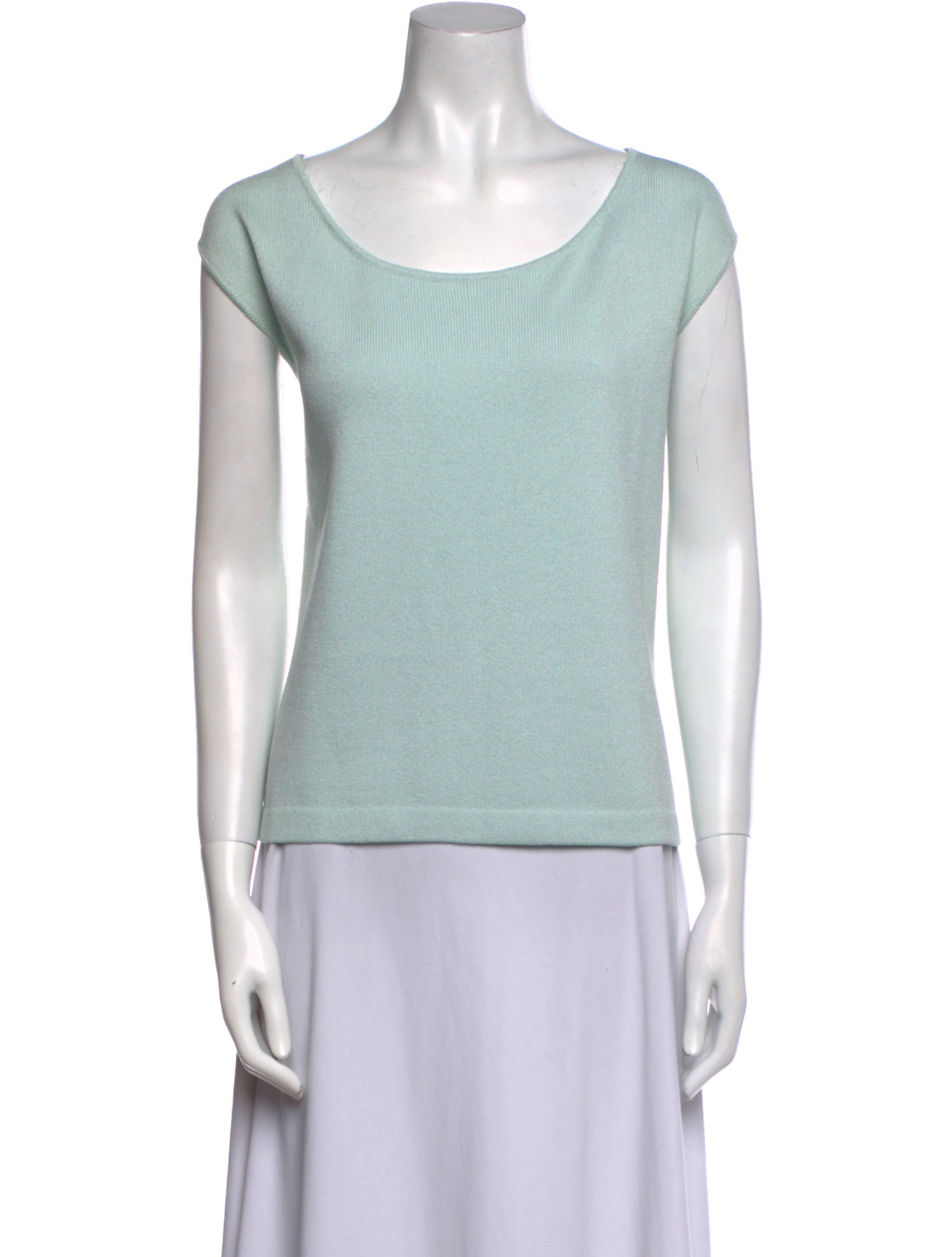 St. John Wool Scoop Neck Top