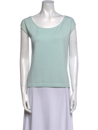 St. John Wool Scoop Neck Top