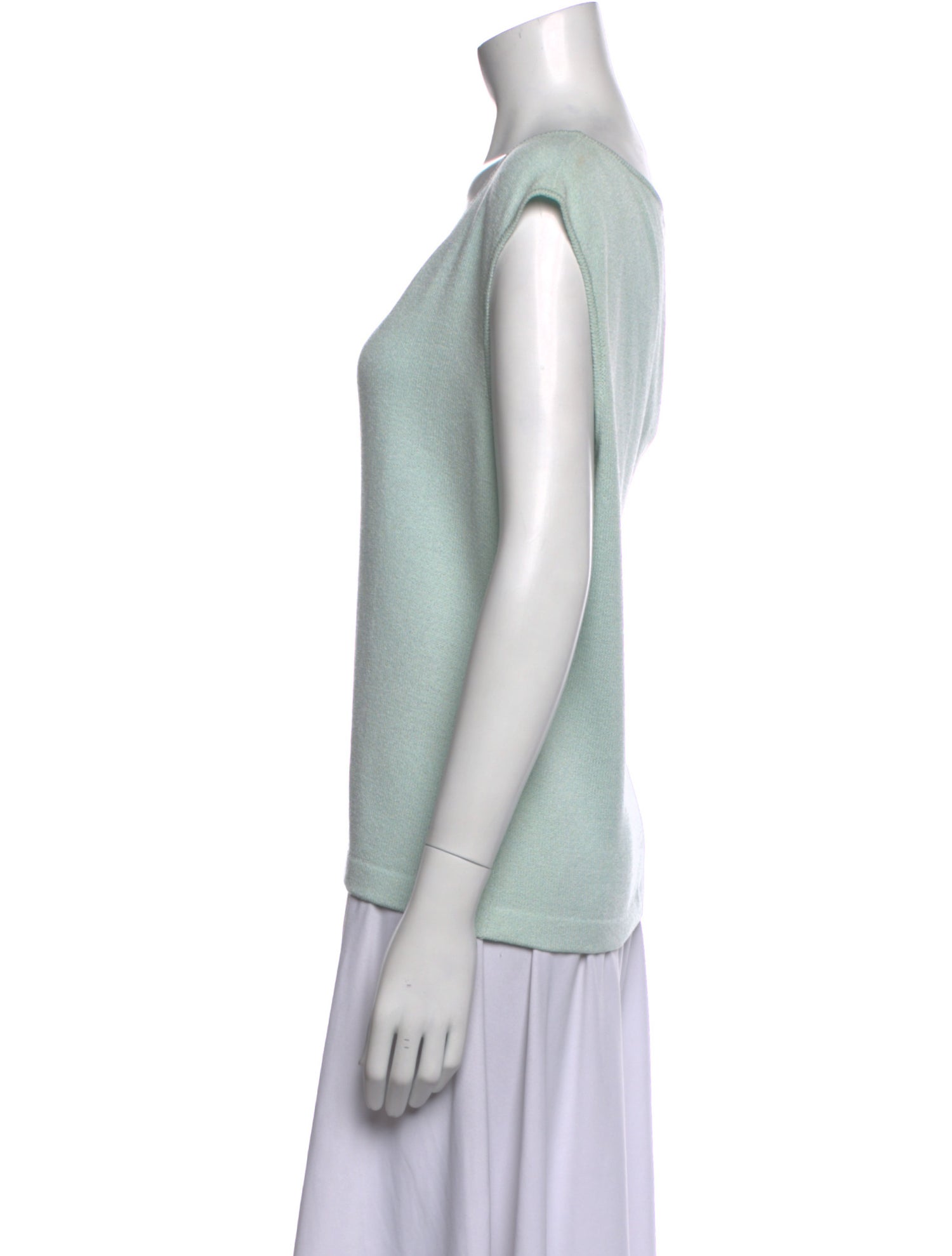 St. John Wool Scoop Neck Top