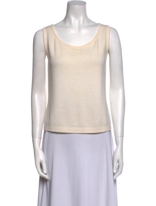 St. John Scoop Neck Sleeveless Top