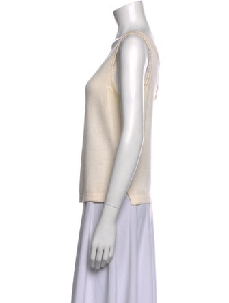 St. John Scoop Neck Sleeveless Top