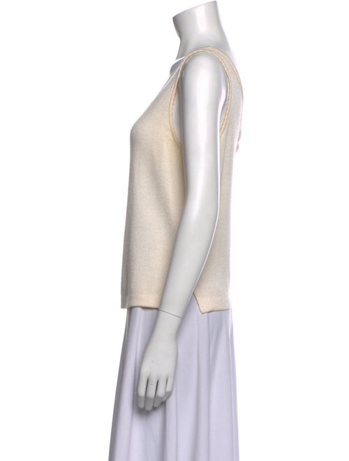 St. John Scoop Neck Sleeveless Top