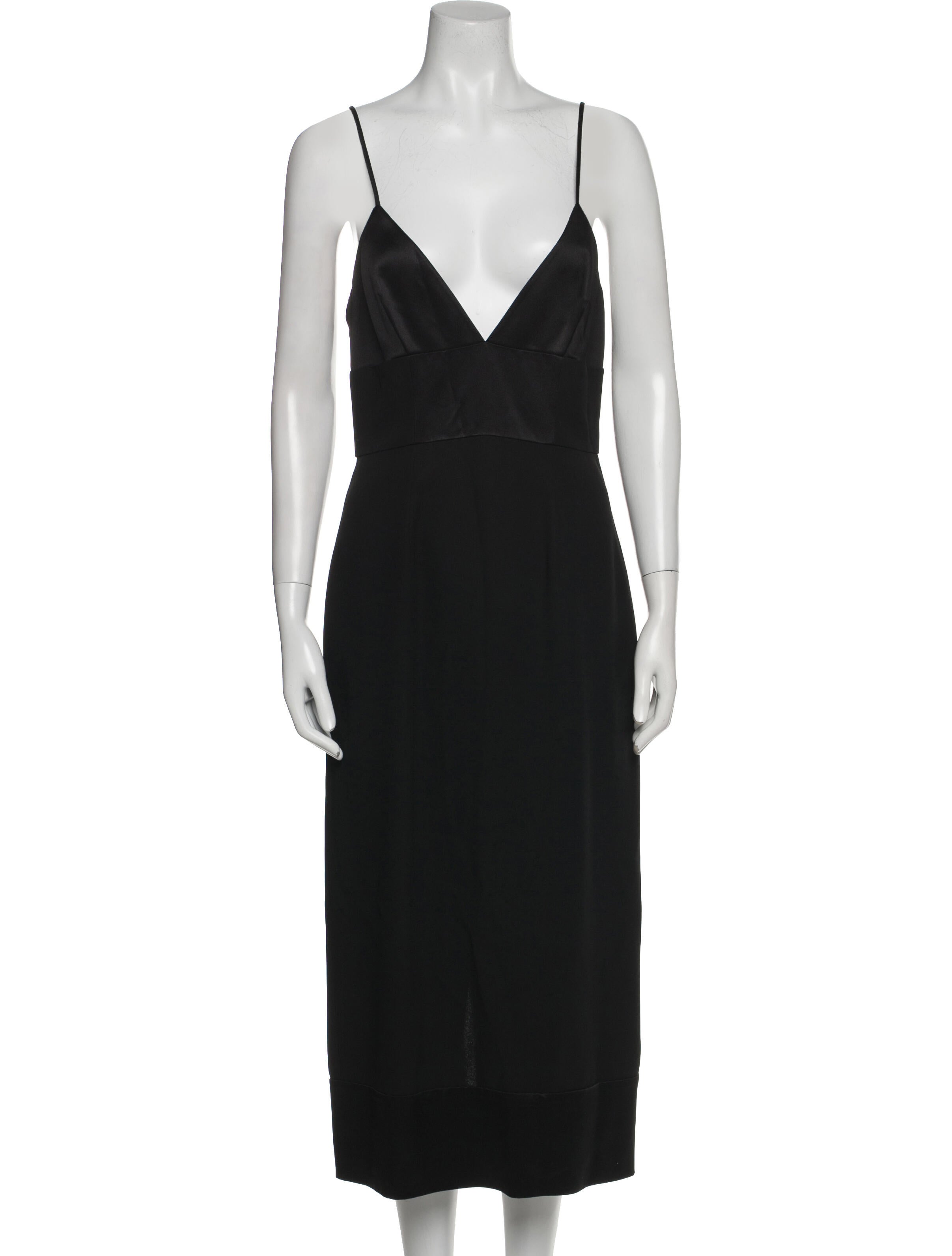 St. John V-Neck Midi Length Dress