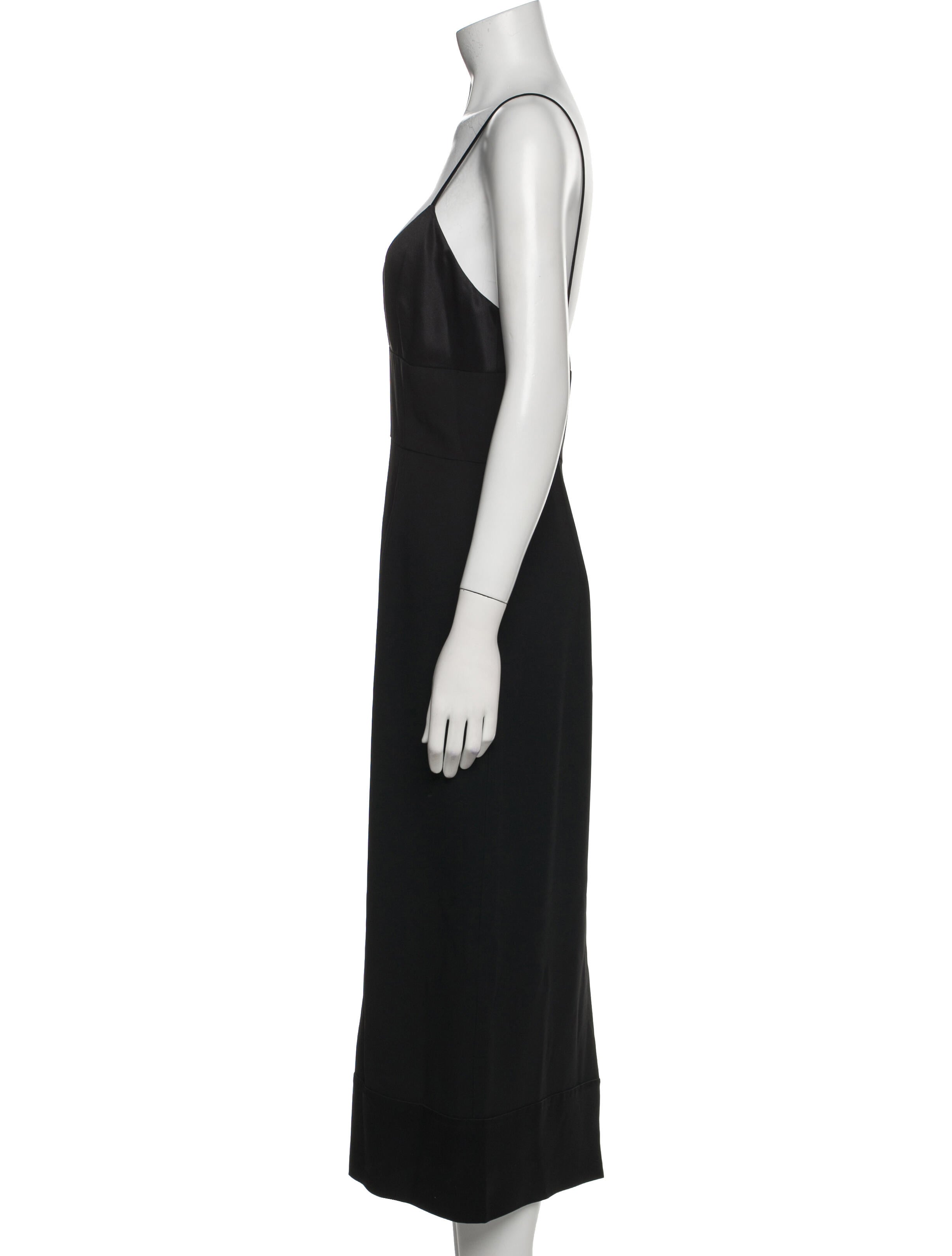St. John V-Neck Midi Length Dress