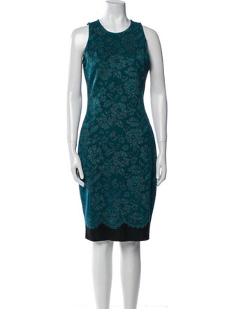 St. John Lace Pattern Knee-Length Dress