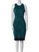 St. John Lace Pattern Knee-Length Dress