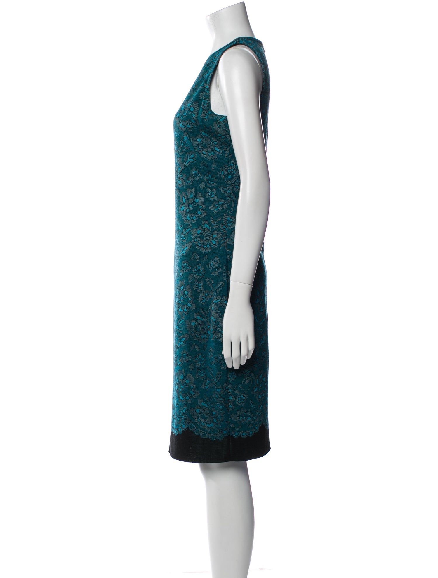 St. John Lace Pattern Knee-Length Dress