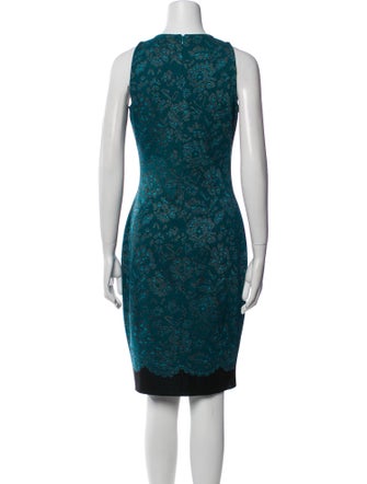 St. John Lace Pattern Knee-Length Dress