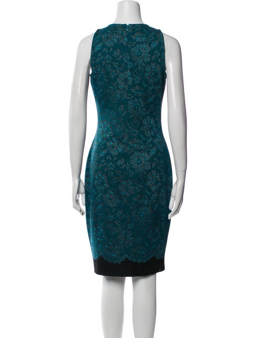 St. John Lace Pattern Knee-Length Dress