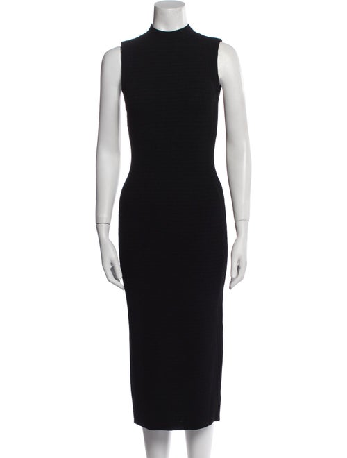 St. John Mock Neck Midi Length Dress