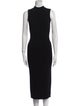 St. John Mock Neck Midi Length Dress