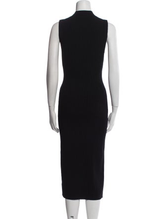 St. John Mock Neck Midi Length Dress