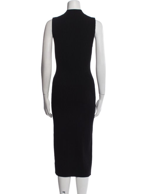 St. John Mock Neck Midi Length Dress