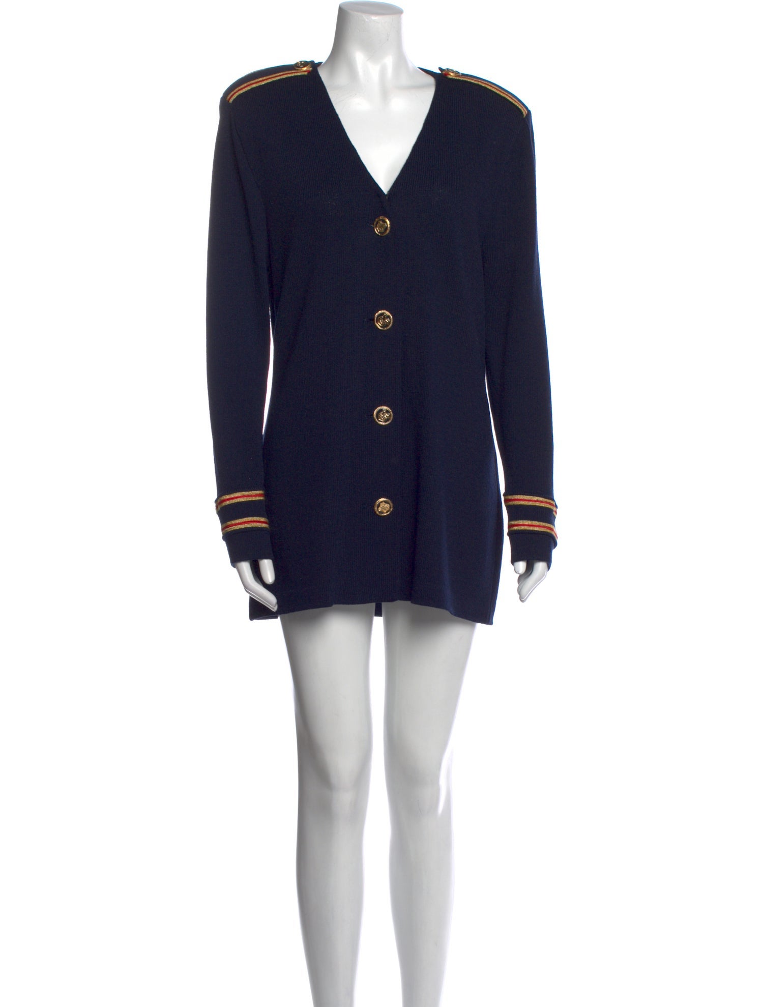 St. John V-Neck Mini Dress