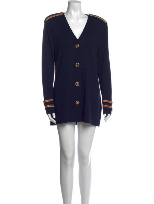 St. John V-Neck Mini Dress