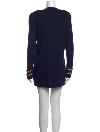 St. John V-Neck Mini Dress