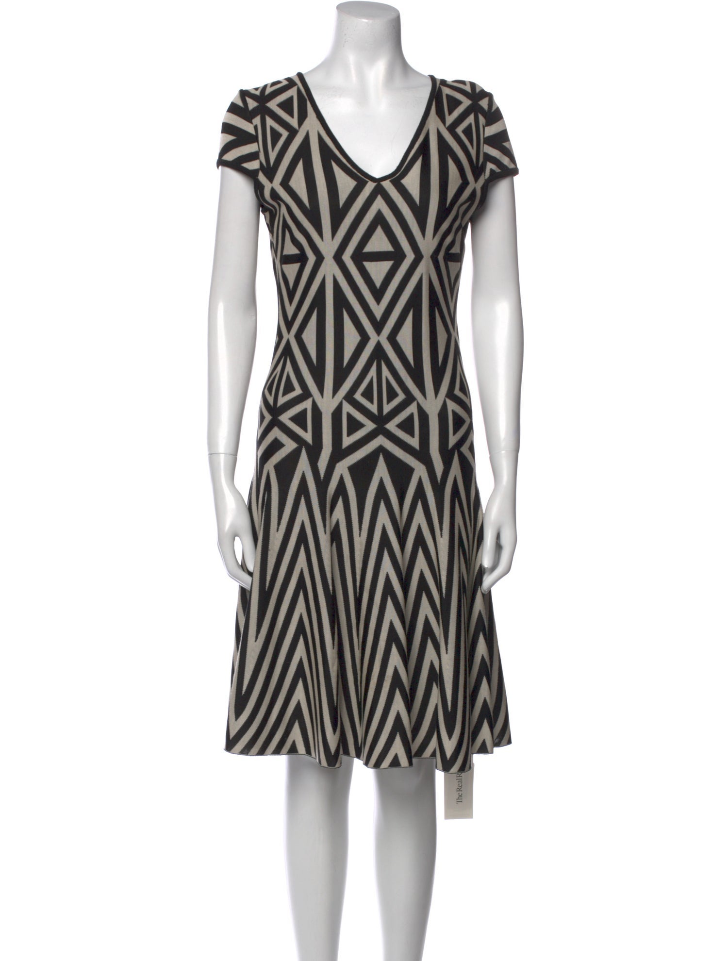 St. John Printed Knee-Length Dress