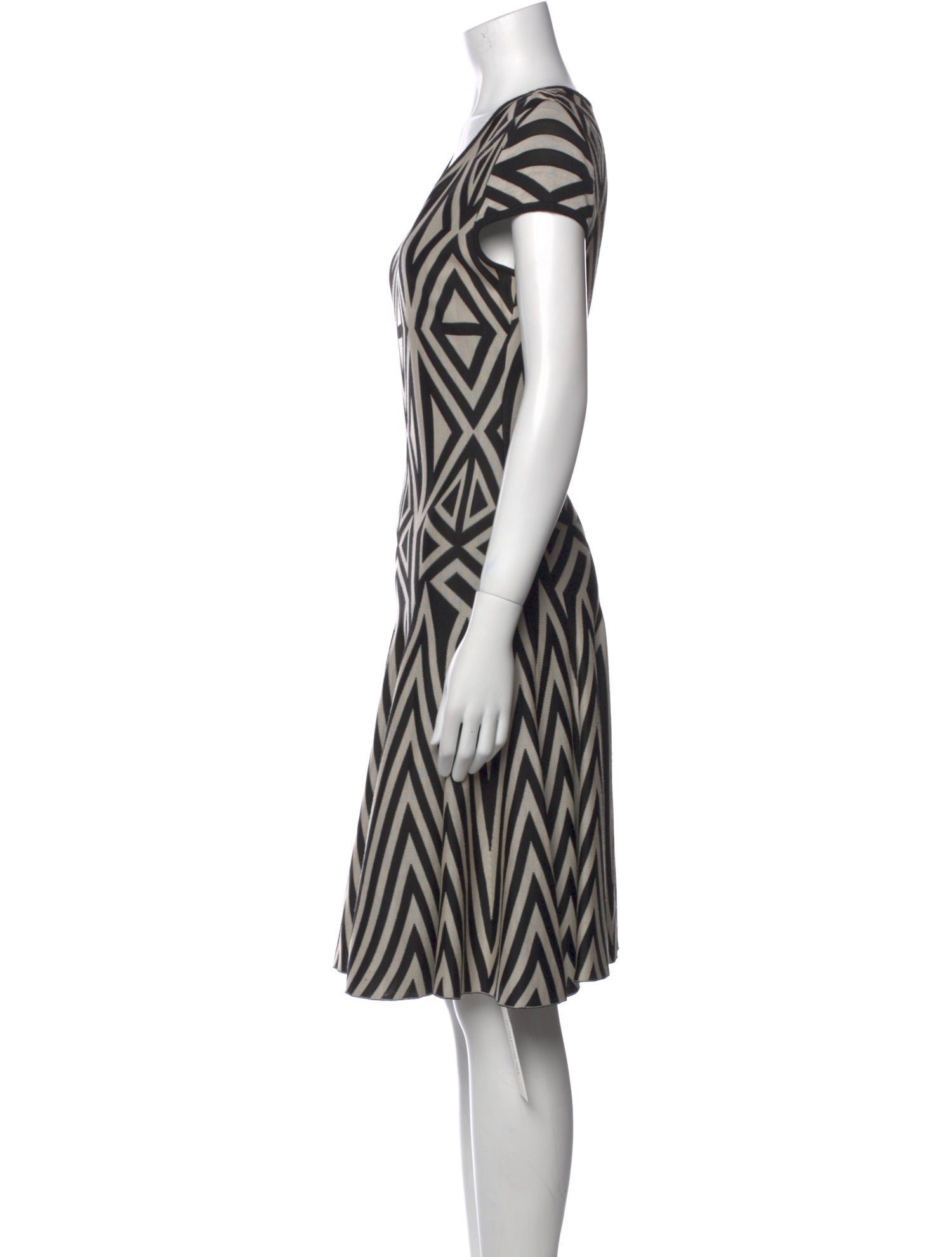 St. John Printed Knee-Length Dress