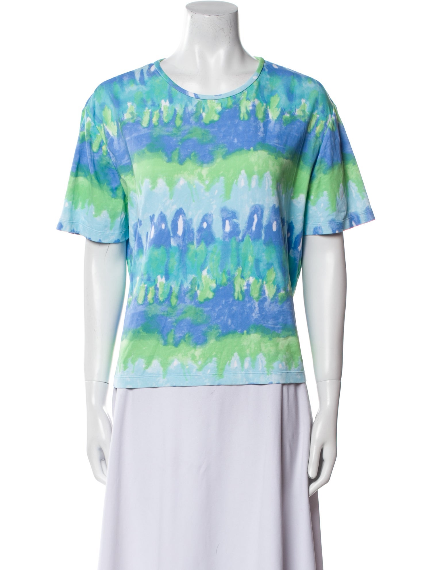 St. John Tie-Dye Print Scoop Neck T-Shirt