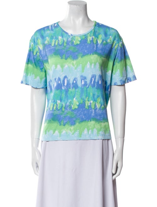 St. John Tie-Dye Print Scoop Neck T-Shirt