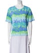 St. John Tie-Dye Print Scoop Neck T-Shirt
