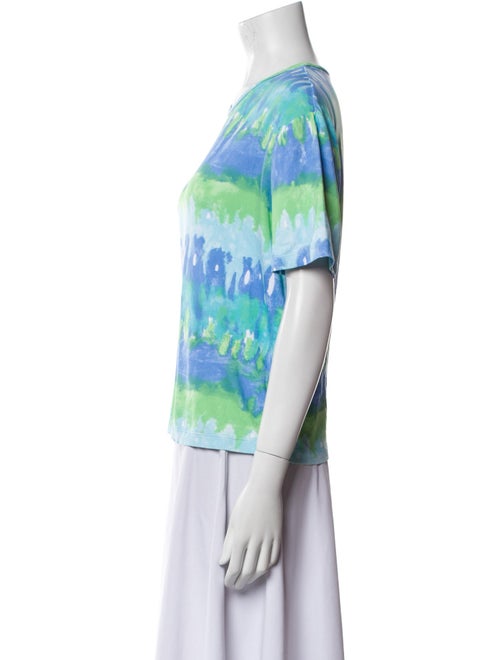 St. John Tie-Dye Print Scoop Neck T-Shirt