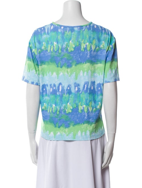 St. John Tie-Dye Print Scoop Neck T-Shirt