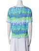 St. John Tie-Dye Print Scoop Neck T-Shirt