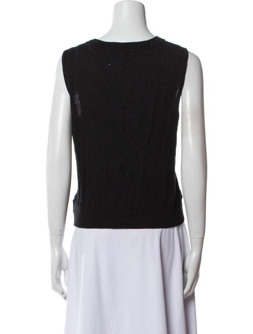 St. John Printed Scoop Neck Top